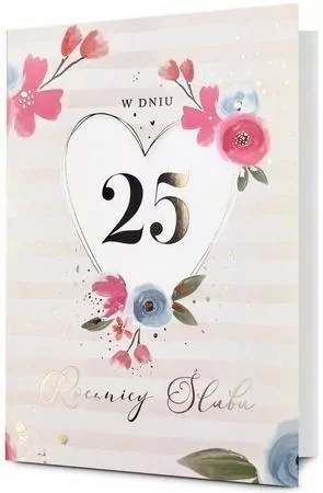 Karnet B6 Rocznica ślubu 25 - tantis.pl