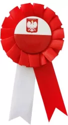 Kotylion narodowy biało-czerwony