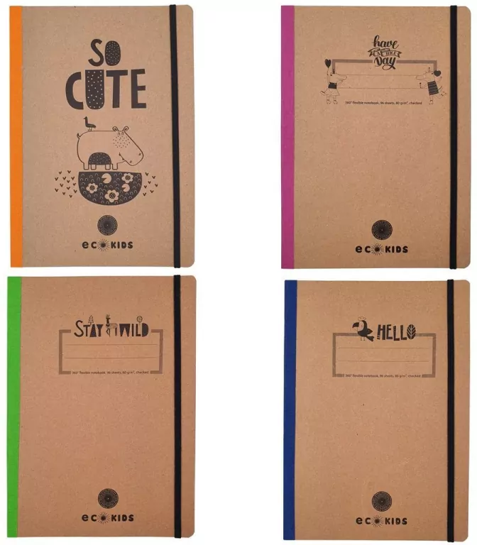 Brulion Flexi Eco kids. B5/96K kratka. 10 sztuk - tantis.pl
