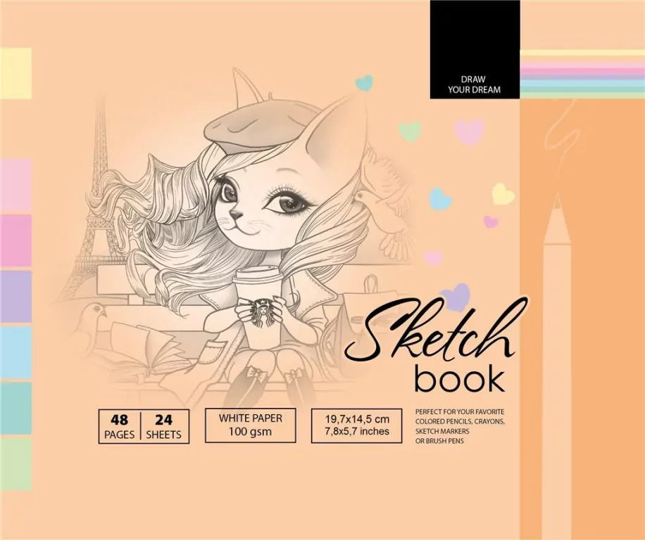 Sketchbook. Szkicownik 48 kartek. 197 x 145 mm - tantis.pl