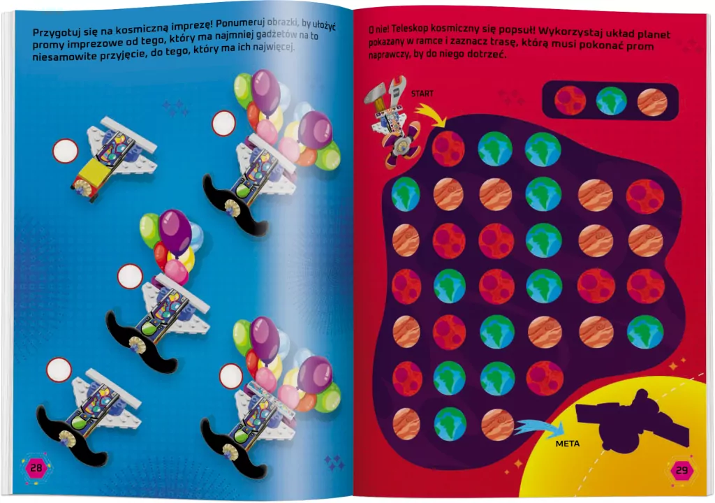 Kosmos. Buduj i naklejaj. Lego Books - tantis.pl