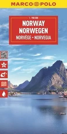 Mapa drogowa Norwegia 1:900 000 - tantis.pl