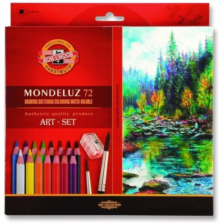 Kredki Mondeluz 72 kolory + pędzel - tantis.pl