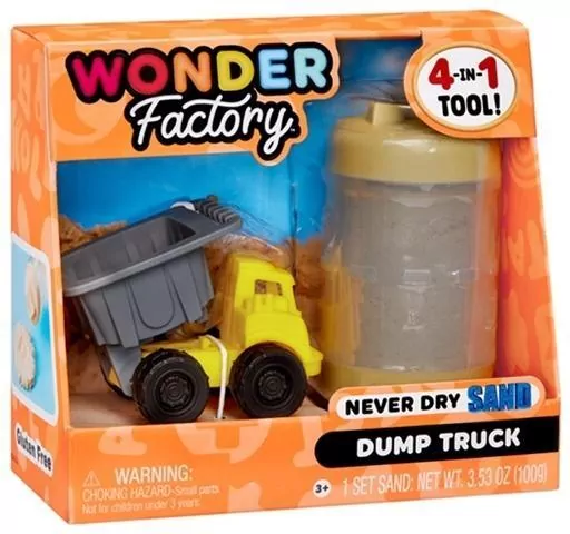 Wonder Factory Never Dry Sand - Light Brown +Truck - tantis.pl