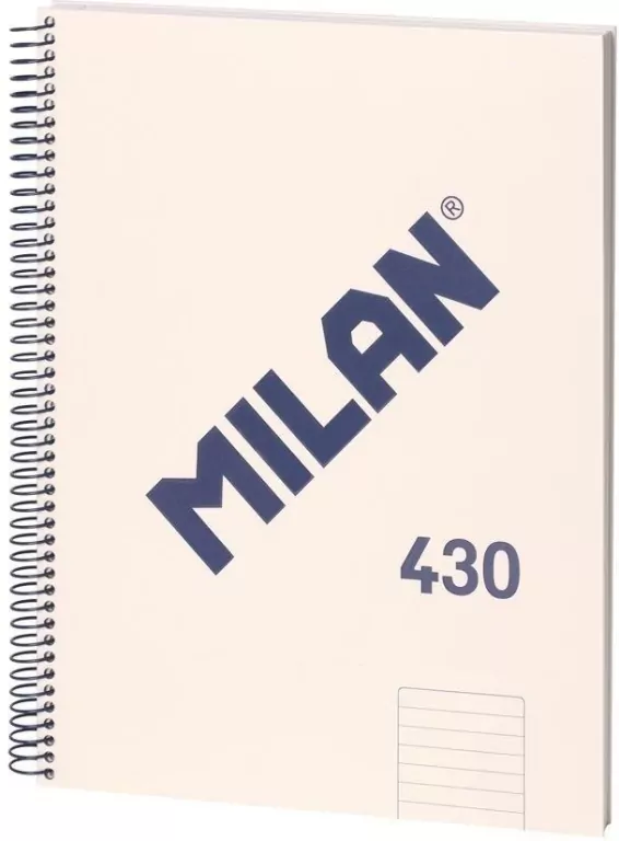 Zeszyt na spirali A4/80K linia 1918 beżowy MILAN - tantis.pl