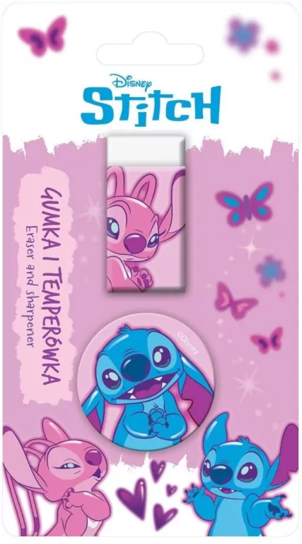 Gumka + temperówka Stitch Pink - tantis.pl