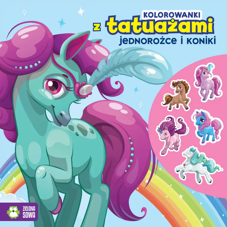 Kolorowanki z tatuażami. Jednorożce i koniki - tantis.pl