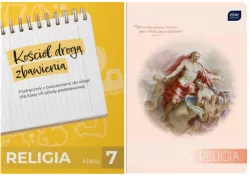 Pakiet: Kościół drogą zbawienia 7. Religia. Podręcznik z ćwiczeniami. Klasa 7/ Zeszyt do Religii A5 60k kratka