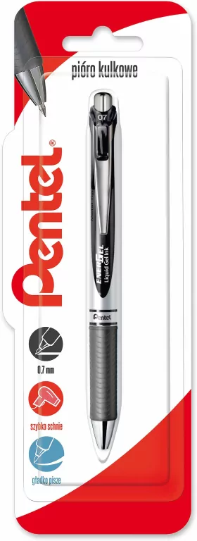 Pióro kulkowe 0,7 mm EnerGel BL77 czarne 1 szt. - tantis.pl