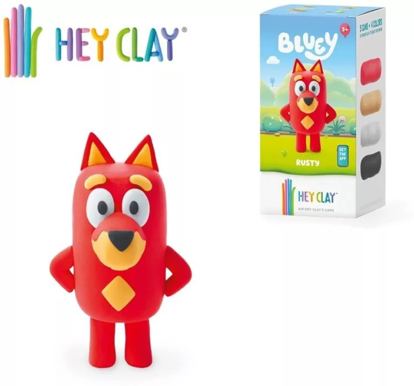 Hey Clay - Figurka Bluey Rusty + akcesoriami 5pak - tantis.pl