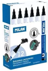 Marker permanentny okragły czarny  MILAN