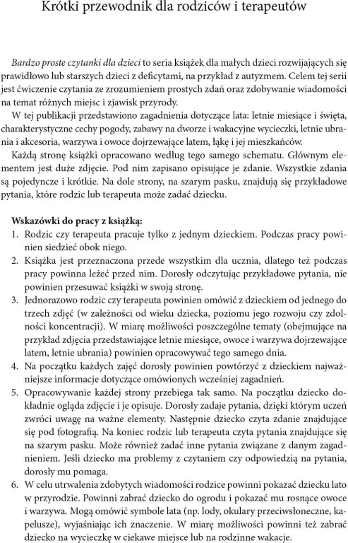 Bardzo proste czytanki dla dzieci. LATO - tantis.pl