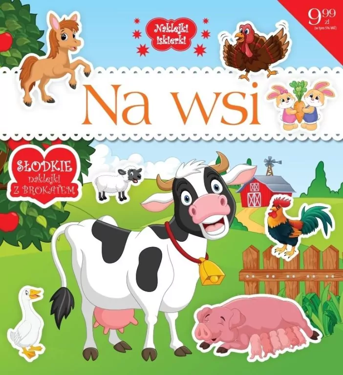Naklejki iskierki z brokatem. Na wsi - tantis.pl