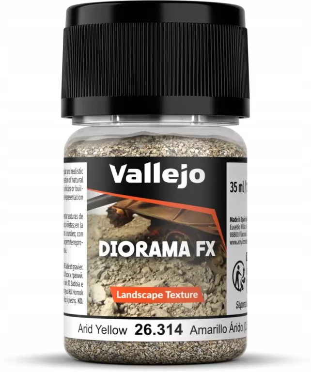 Vallejo: 26.313 - Diorama FX - Landscape Textures - Arid Yellow (0,5-1 mm) - tantis.pl
