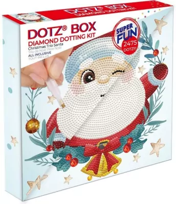 Diamond Dotz Box - Christmas Trio Santa