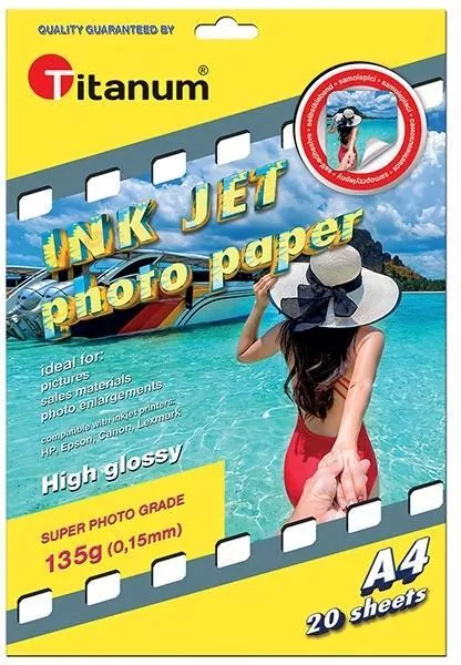 Papier A4/20K 135g fotograficzny do drukarek - tantis.pl
