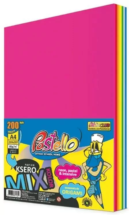 Papier ksero A4 8 kolorów 200 arkuszy - tantis.pl