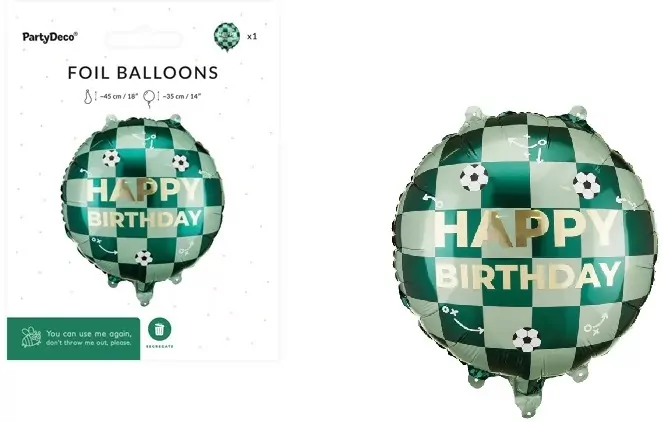 Balon foliowy Happy Birthday piłki 35x35cm - tantis.pl
