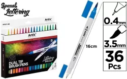 Marker dwustronny pędzelkowy 36 kolorów