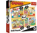 Puzzle 4w1 Garfield kocha lazanię TREFL - tantis.pl
