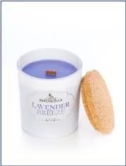 Świeczka sojowa Lavender Breeze biała 135g - tantis.pl