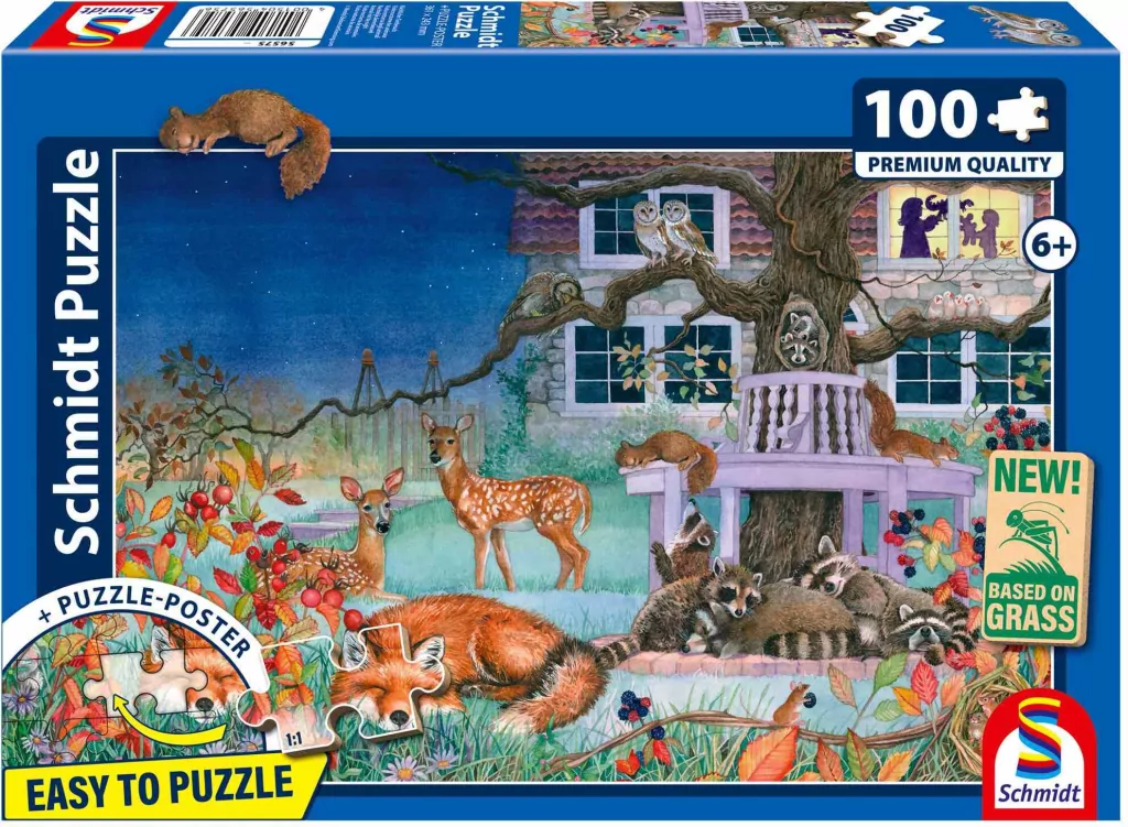 Puzzle PQ 100 Zwierzęta nocą - tantis.pl
