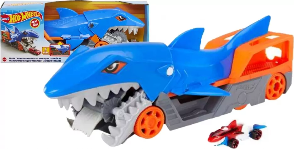 Mattel. Hot Wheels CITY Rekin transporter GVG36 - tantis.pl