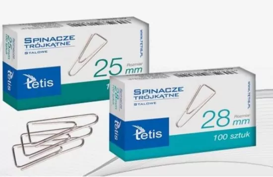 Spinacze trójkątne 25 mm Tetis