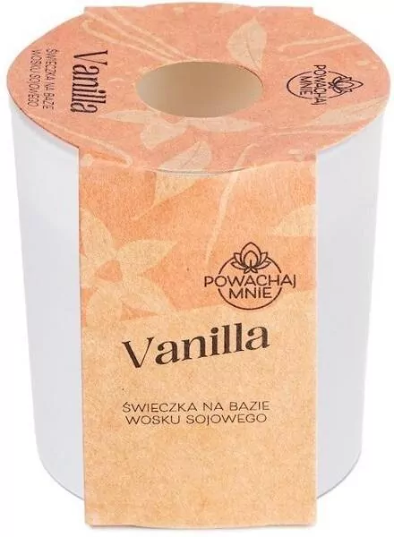 Świeczka sojowa Powąchaj mnie Vanilla biała 130ml - tantis.pl