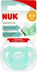 NUK. Sensitive. Smoczek. 0-6 miesięcy. Zielony