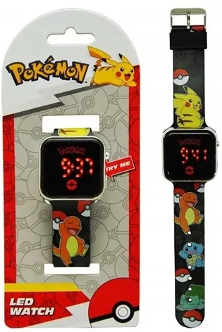 Zegarek cyfrowy LED Pokemon z kalendarzem POK4322 - tantis.pl