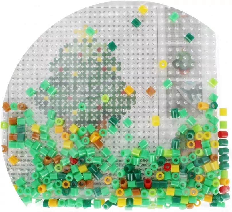 Zestaw kreatywny Boże Narodzenie koraliki do zaprasowywania Choinka Craft with Fun 521575 - tantis.pl