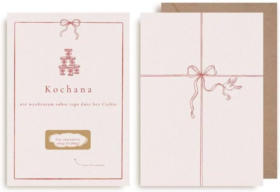 Kartka zdrapka - Czy zostaniesz moją Druhną? - tantis.pl