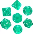 Komplet kości REBEL RPG - Mini Kryształowe - Zielone - tantis.pl