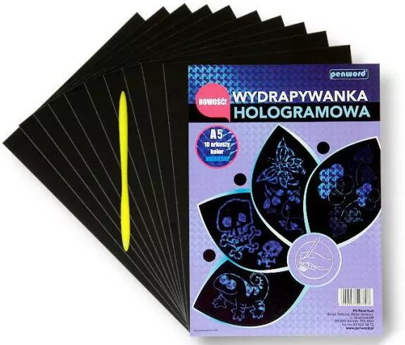 Wydrapywanka hologramowa A5 niebieska - tantis.pl