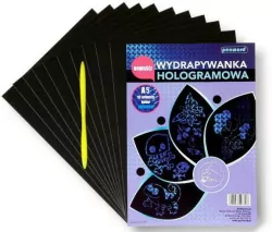 Wydrapywanka hologramowa A5 niebieska