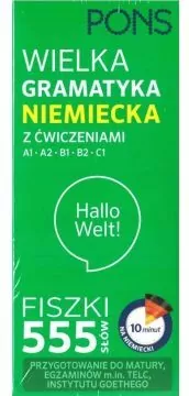Fiszki 555. Wielka gramatyka niemiecka z ćwiczeniami A1/C1 - tantis.pl