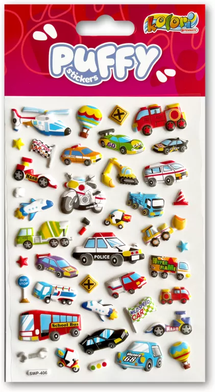 Naklejki puffy Cars - tantis.pl