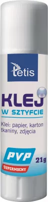 Klej w sztyfcie PVP (bezbarwny) 21 g. 12 sztuk