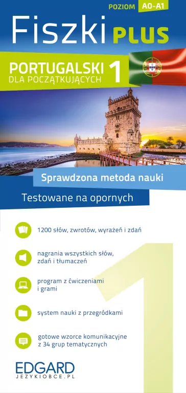 Fiszki PLUS. Portugalski dla początkujących 1. Poziom A0-A1 - tantis.pl