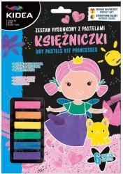 Zestaw rysunkowy z pastelami Księżniczki KIDEA
