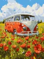 Malowanie po numerach - Podróż w czerwone 30x40cm - tantis.pl