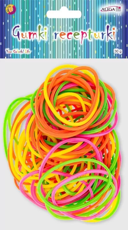 Gumki recepturki neonowe 3,8cm 30g - tantis.pl