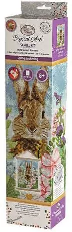 Plakat 35x45cm z mozaiką diamentową Zając i wiosna - tantis.pl