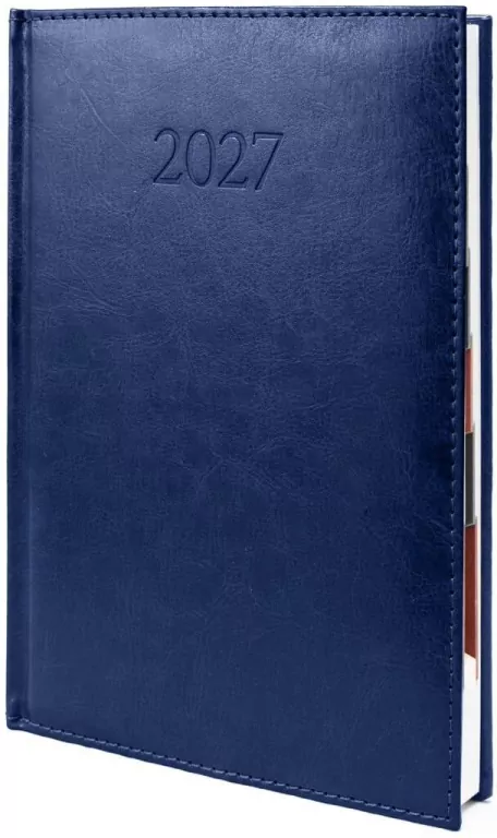 Kalendarz 2027 B5 Agenda Dzienny Granatowy - tantis.pl