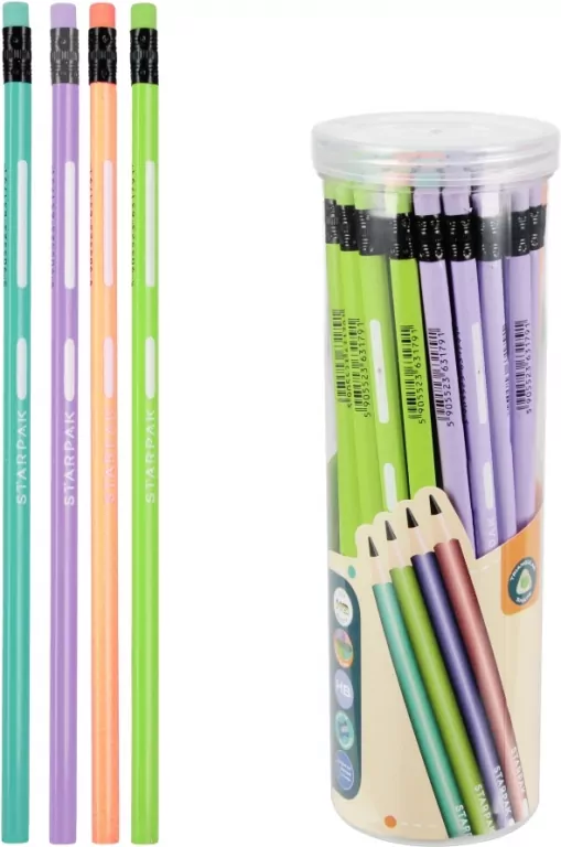 Ołówek z gumką HB trójkątny pastel tuba - tantis.pl