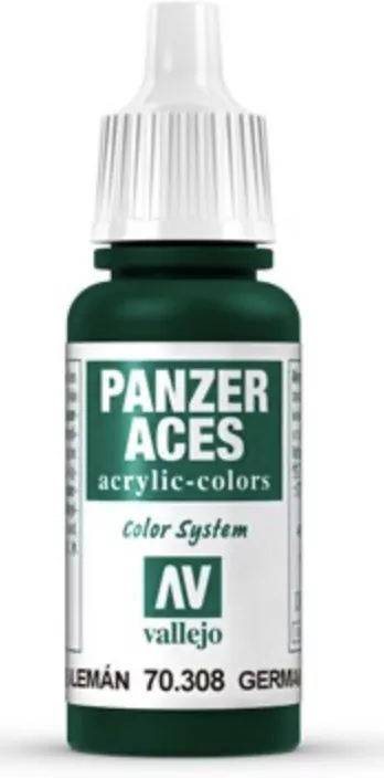 Vallejo: 70.308 - Panzer Aces - German Green Tail Light (17 ml) - tantis.pl