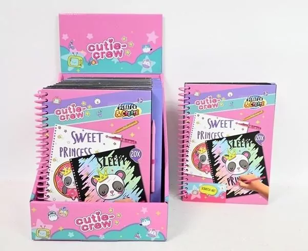 Książeczka ScratchBook z grafikami CUTIE CREW - tantis.pl