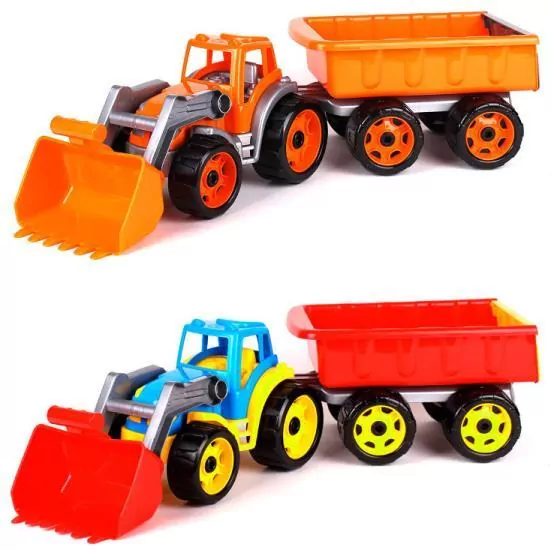 Traktor z łyżką i przyczepą MIX - tantis.pl