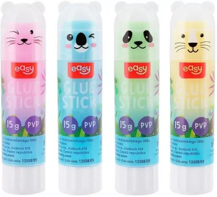 Klej w sztyfcie PVA 15g Zwierzątka. 24 sztuki